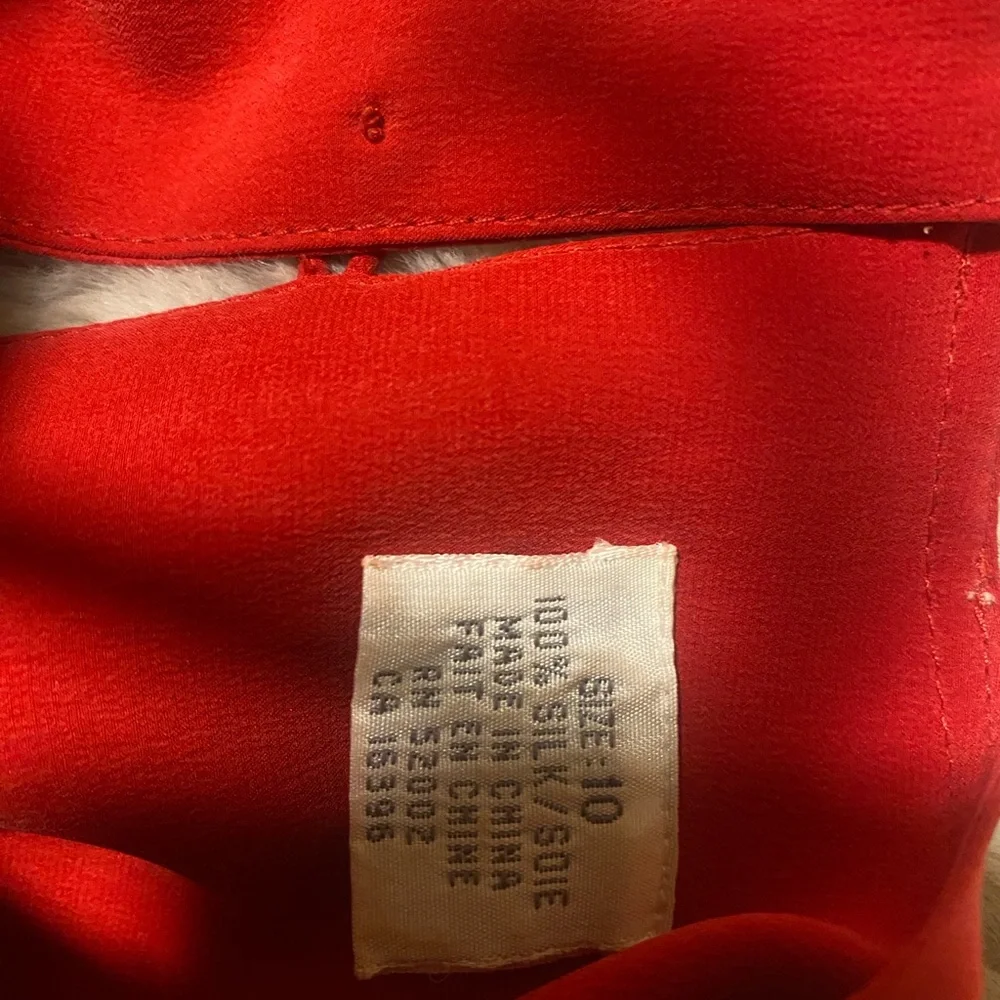 Vintage Liz Claiborne silk red dress size 10 ten in excellent condition - Picture 4 of 6